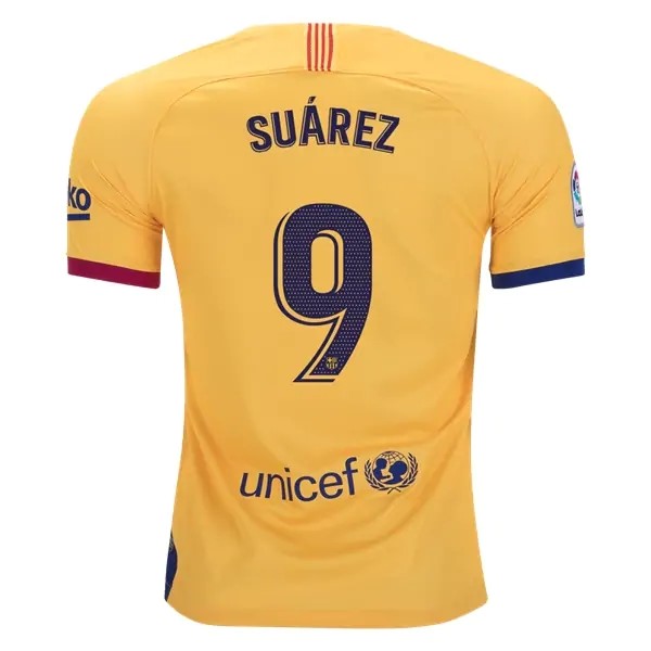 Camiseta Barcelona NO.9 Suarez Segunda equipación 2019-2020 Amarillo